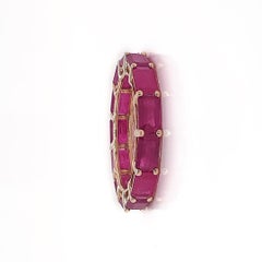 Ruby East West Octagon Band 14k Gold