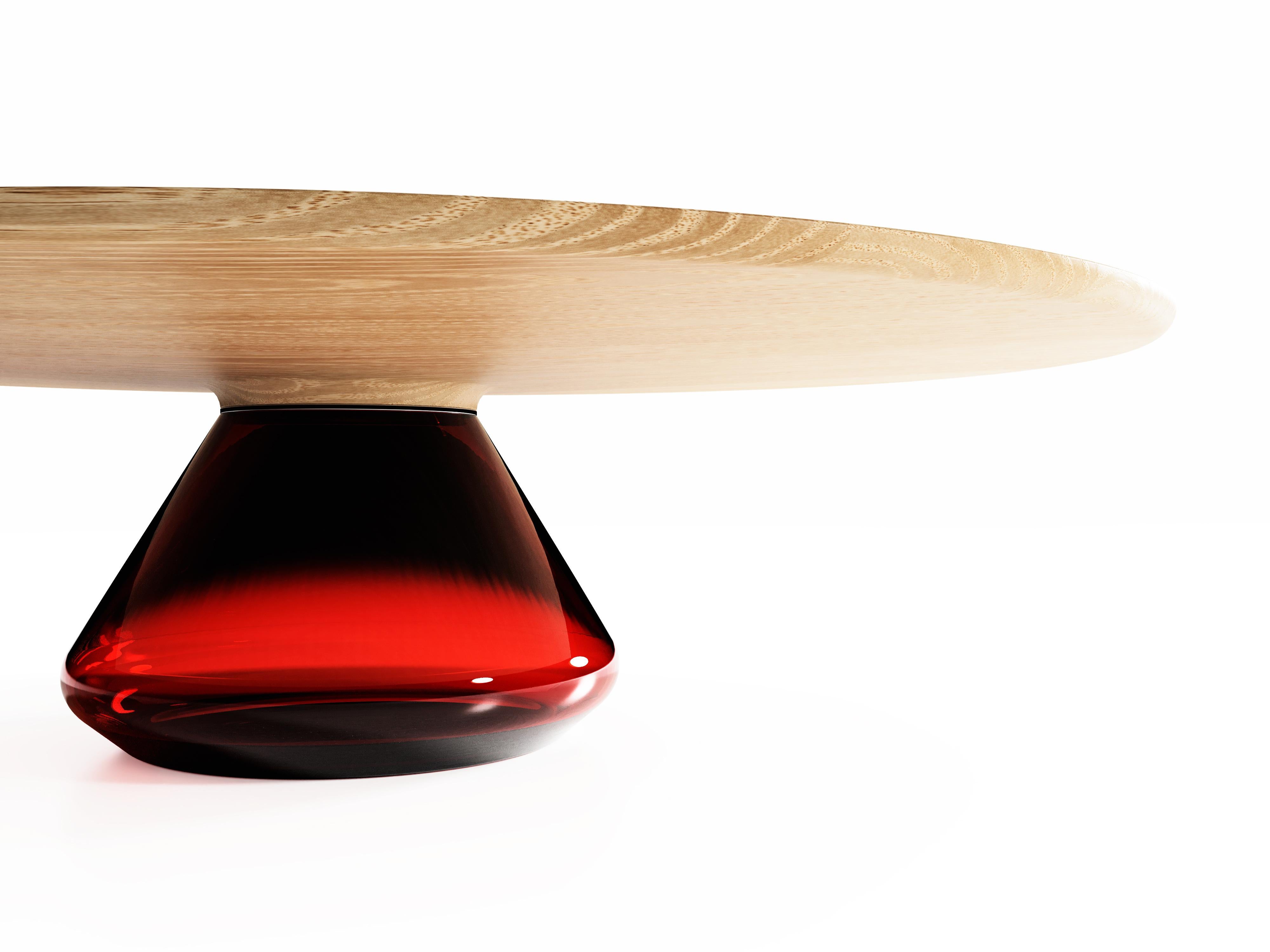 Modern Ruby Eclipse I, Limited Edition Coffee Table by Grzegorz Majka For Sale