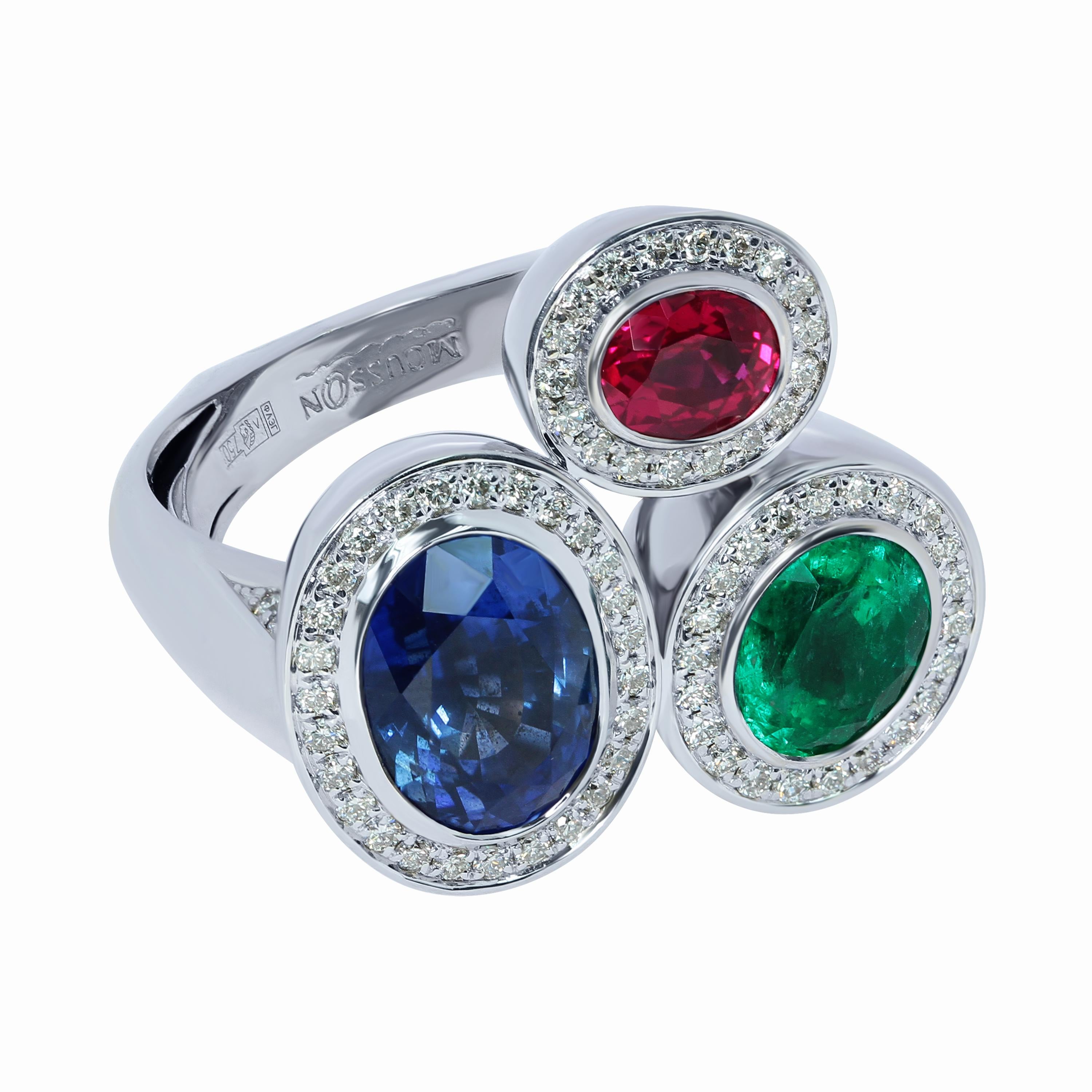 ruby and blue sapphire ring