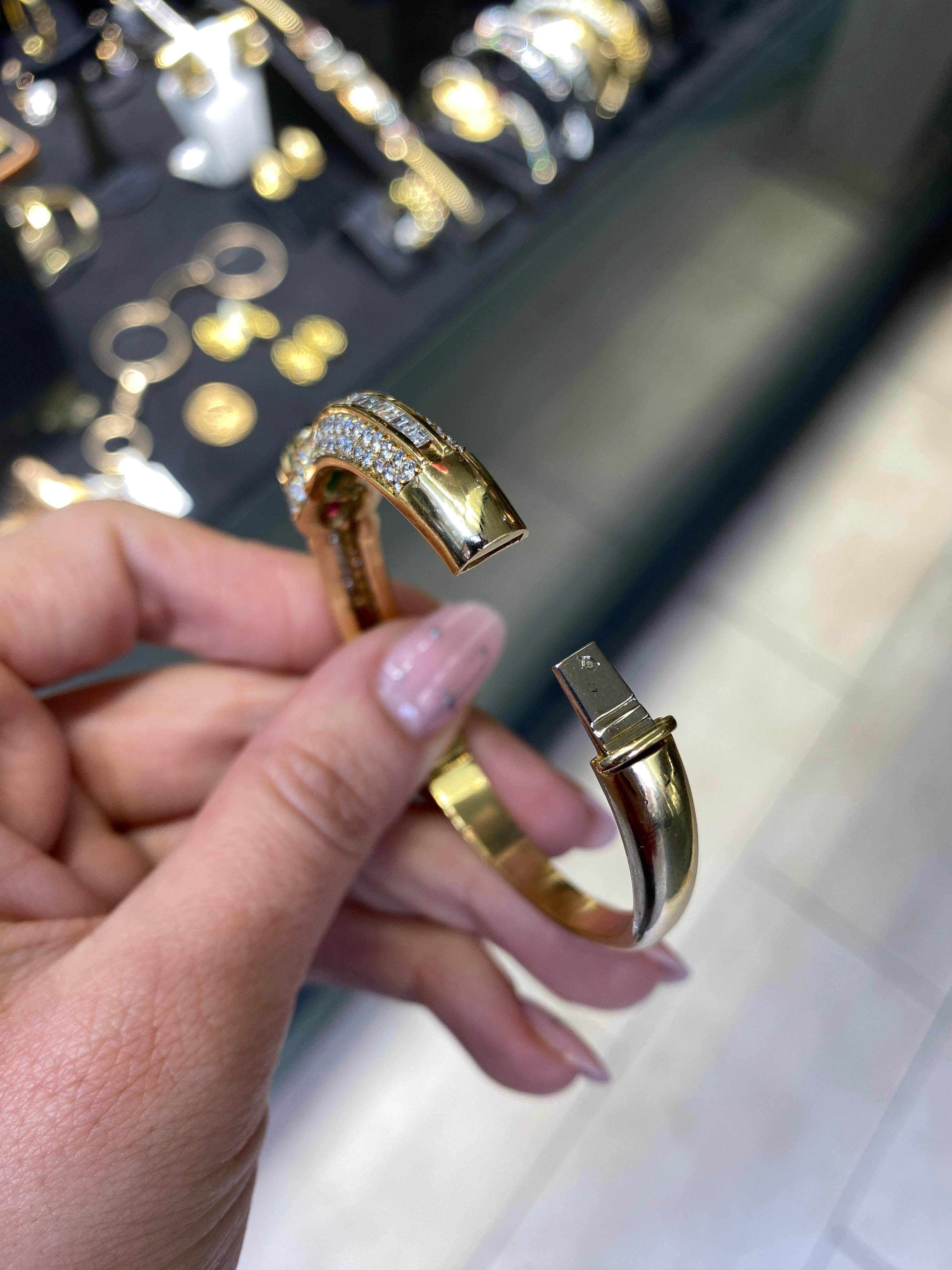 Ruby, Emerald, Sapphire & Diamond Statement Bangl… - image 11