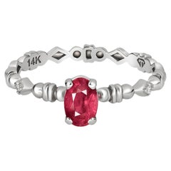 Ruby engagement ring.