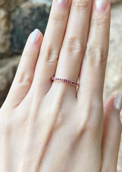 Ruby Eternity Band Ring set in 18K Rose Gold Settings