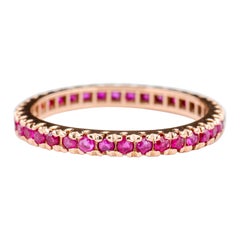 Vintage Ruby Eternity Band XL, circa 1940s