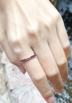 Ruby Eternity Ring Set in 18 Karat White Gold Settings