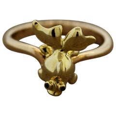 Ruby Eyes Fish Gold Ring Ruby Eyes Fish Gold Ring
