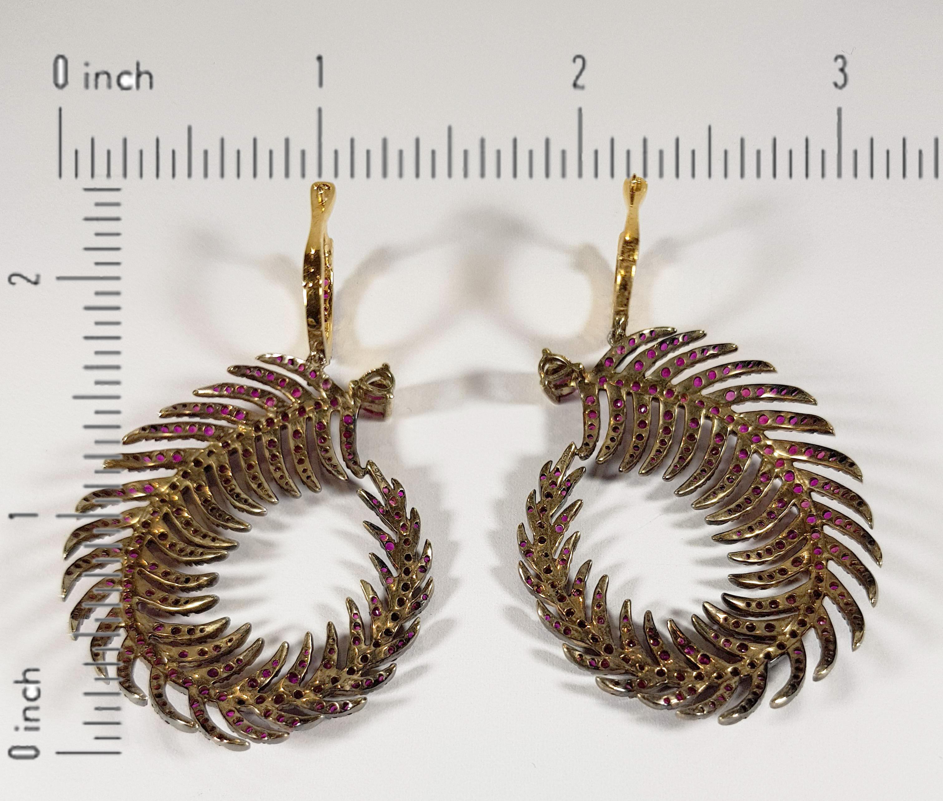 feather hoop earrings