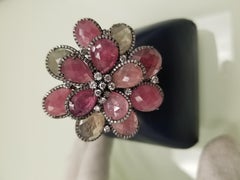 Ruby flower ring