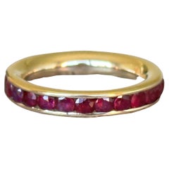 Ruby Full Circle Wedding Ring in 18 Carat Gold