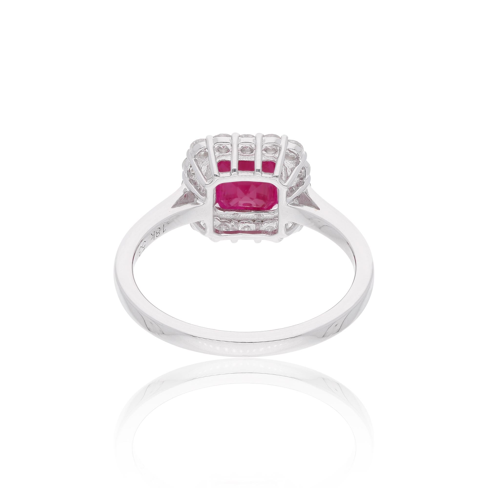 Código del Artículo :- SER-23165
Peso bruto :- 3.48 gm
Oro blanco macizo de 18k Peso :- 3,03 gm
Peso Diamante Natural :- 0.35 Ct. 
Peso del rubí :- 1.88 qt.
Tamaño del anillo :- 7 US & Todos los tamaños disponibles

✦