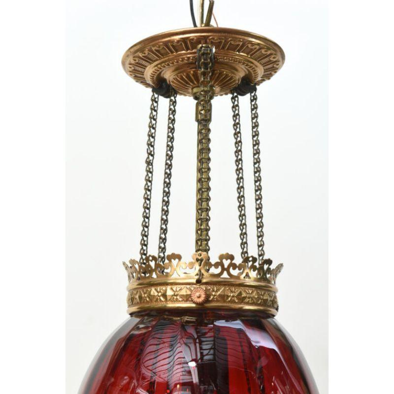Ruby Glass Oil Lantern For Sale 2