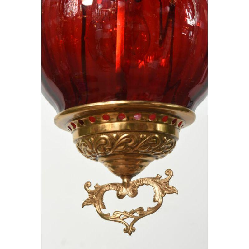 Ruby Glass Oil Lantern For Sale 3