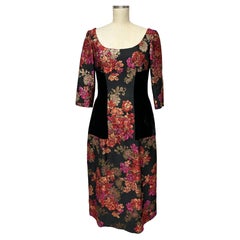 Ruby, Gold, and Pink French Brocade with Black Silk Velvet Insets