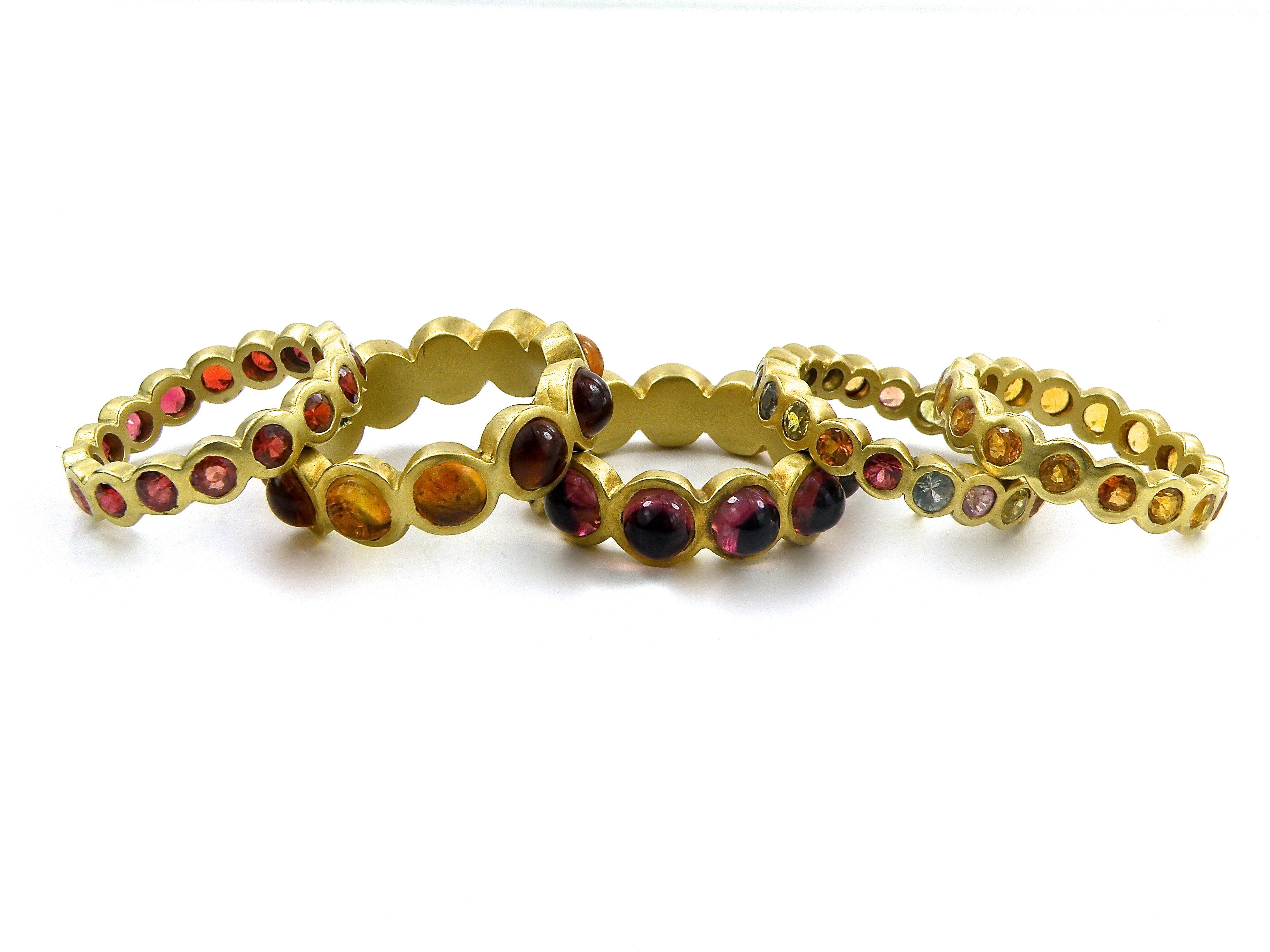 Contemporary Ruby Gold Eternity Ring