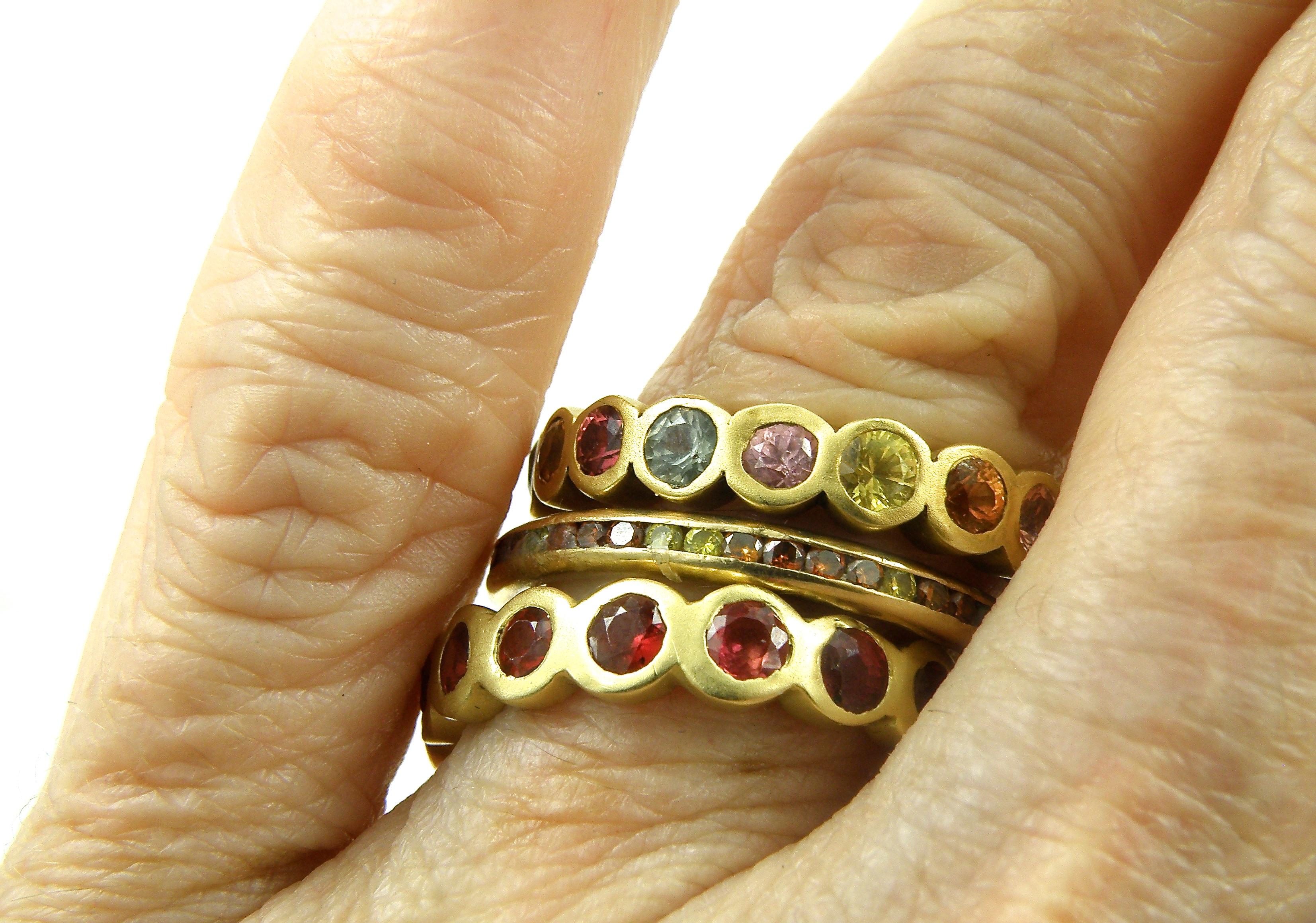 Women's or Men's Ruby Gold Eternity Ring