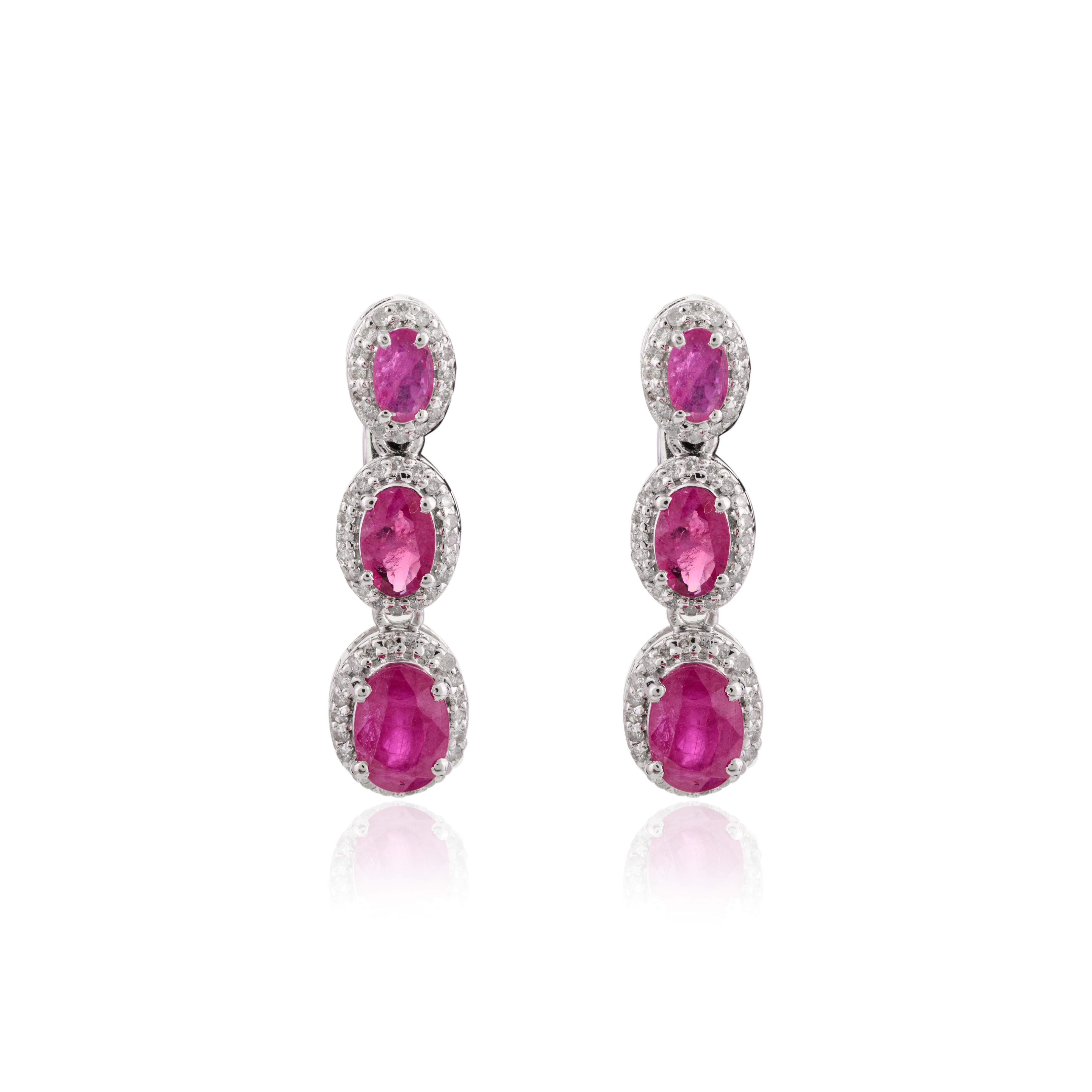 Donna Orecchini pendenti con diamanti a raggiera in oro massiccio 14k Regalo per lei in vendita