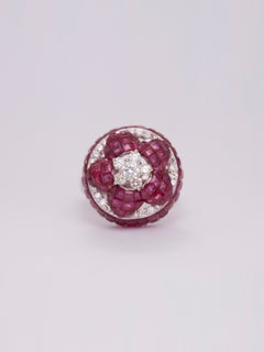 Ruby Invisible Setting Ring in 14kt Gold