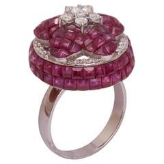 Ruby Invisible Setting Ring in 14kt Gold