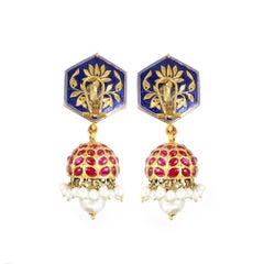 Ruby Jhumki Earrings 0468