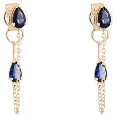 Ruby Luster 14K (or 18k upon request) Yellow Gold Drop Earrings