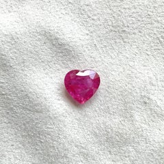 Ruby Mozambique H 4.24 Carats Pink Heart Cut Stone For Jewelry Natural Gemstone