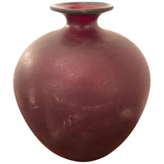Ruby Murano Glass Vase by Linea Padovan