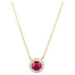 Ruby Necklace, 1.36 Carats