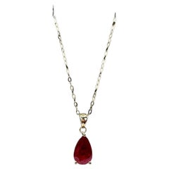 Ruby Necklace in 14kt Yellow Gold – 1.97ct, 18in, New