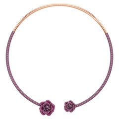 Collana con rubini in oro rosa 14 carati, "La Vie En Rose" di Renu Oberoi