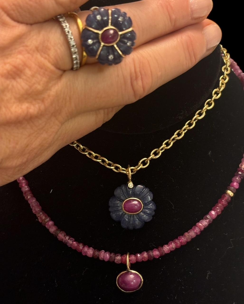 Collar RUBÍ, rubíes y oro de 14k 1