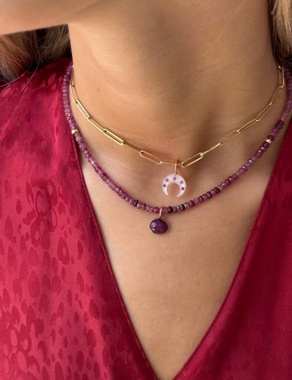 Collar RUBÍ, rubíes y oro de 14k 2