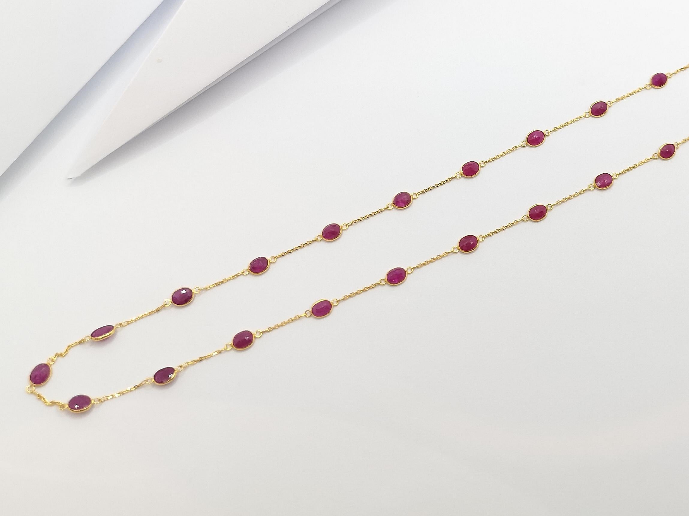 Ruby Necklace Set in 18 Karat Gold Settings 2