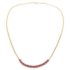 Rubin-Halskette aus 18 Karat Gold in Fassungen