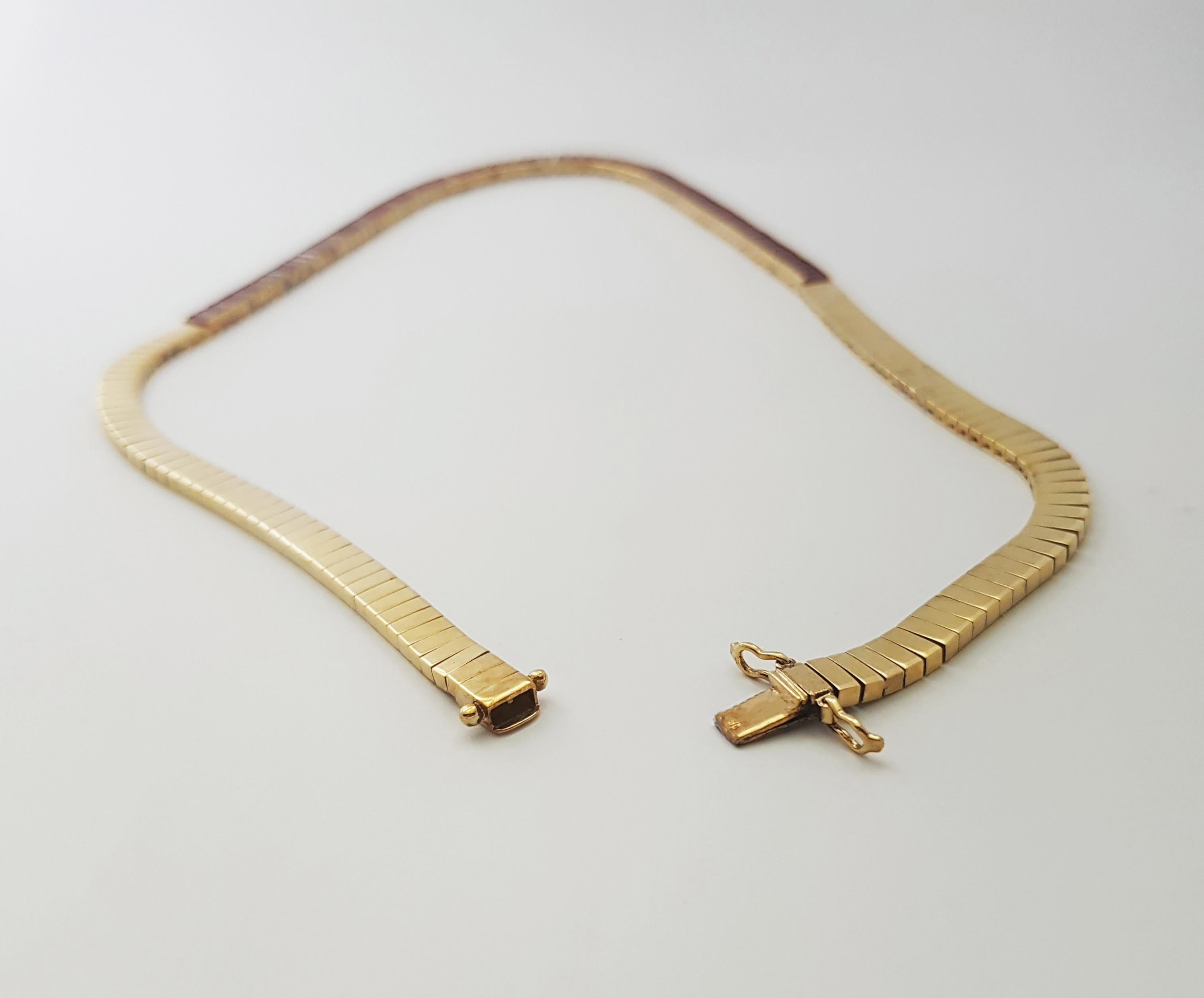 Collana di rubini con montatura in oro 18 carati in vendita 3
