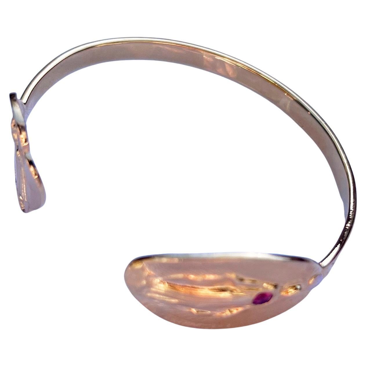 Rubin Opal Jungfrau Maria Spirituelles Armband Manschette  Armreif J Dauphin im Angebot 1