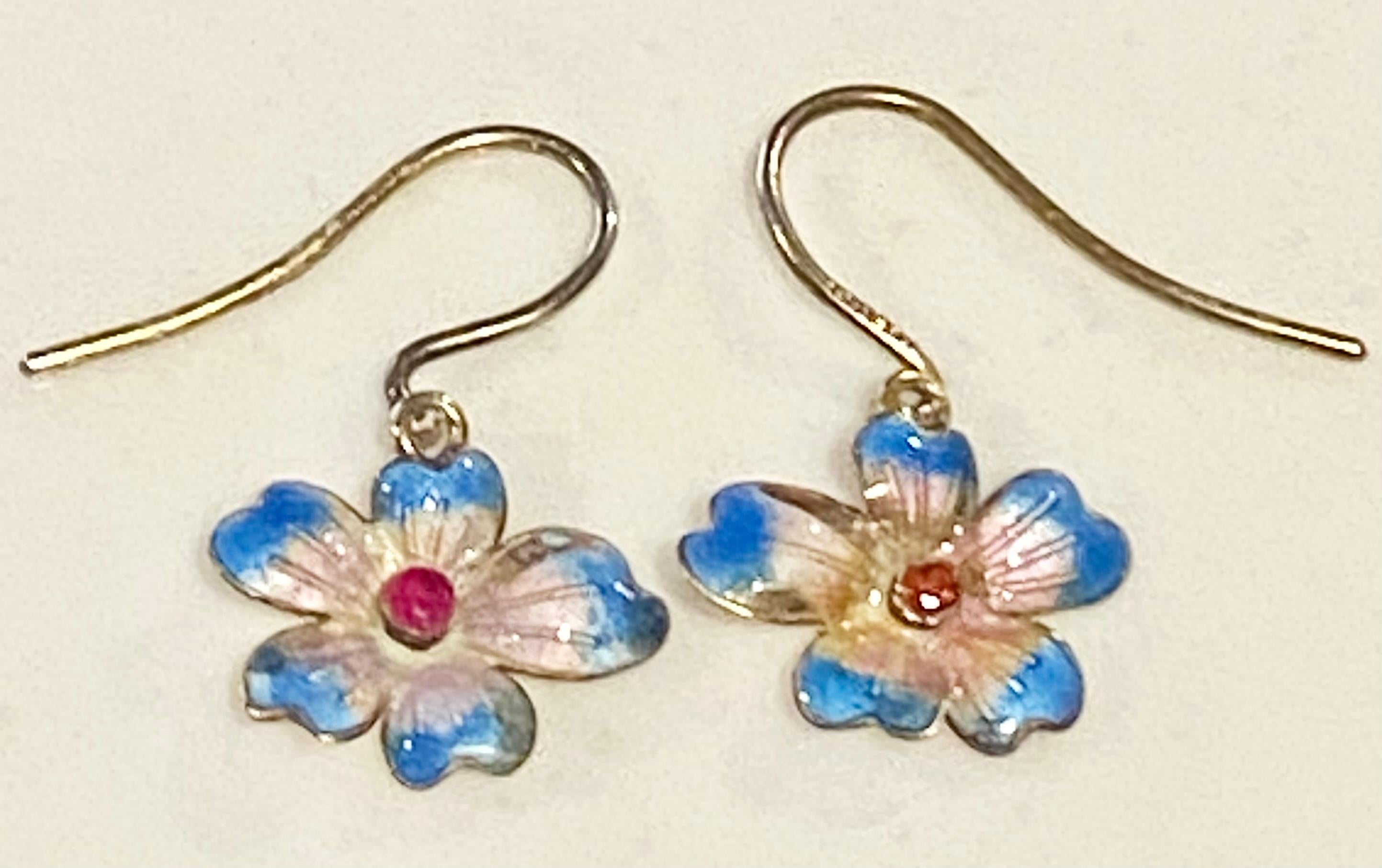 Pendientes Pensamiento Rubí Hecho a mano en venta