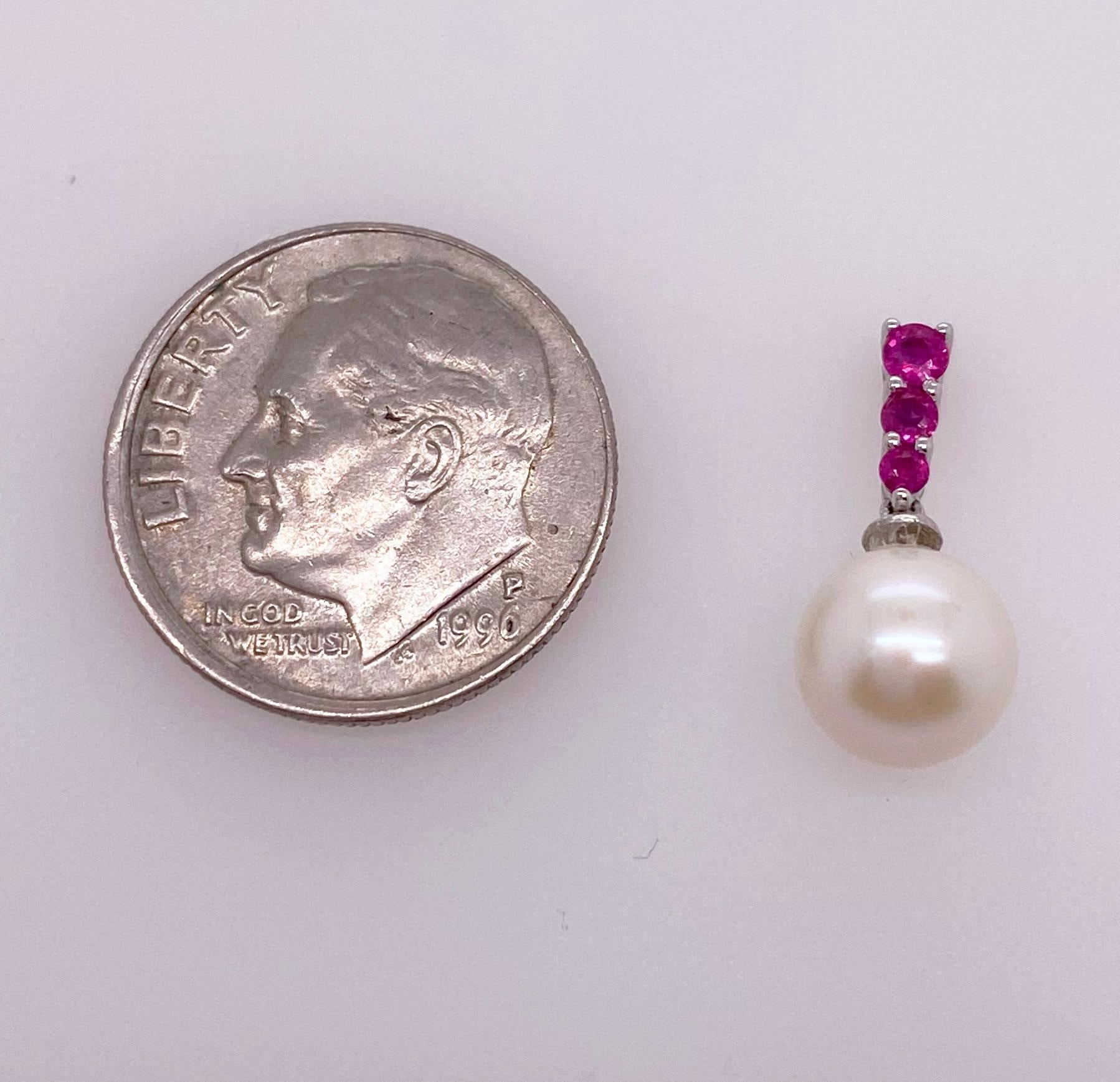 Rubies and Pearls go together so well!  The white of the saltwater Akoya pearls looks great with the intensity of the red in the rubies!  These earrings are great for everyday wear or for an evening out on the town. Classic but unique and always in