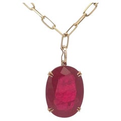 Collier à pendentifs en rubis *PENDANT UNIQUEMENT*