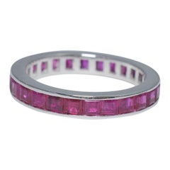 Ruby Platinum Eternity Ring