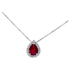 Ruby radiance diamond pendant