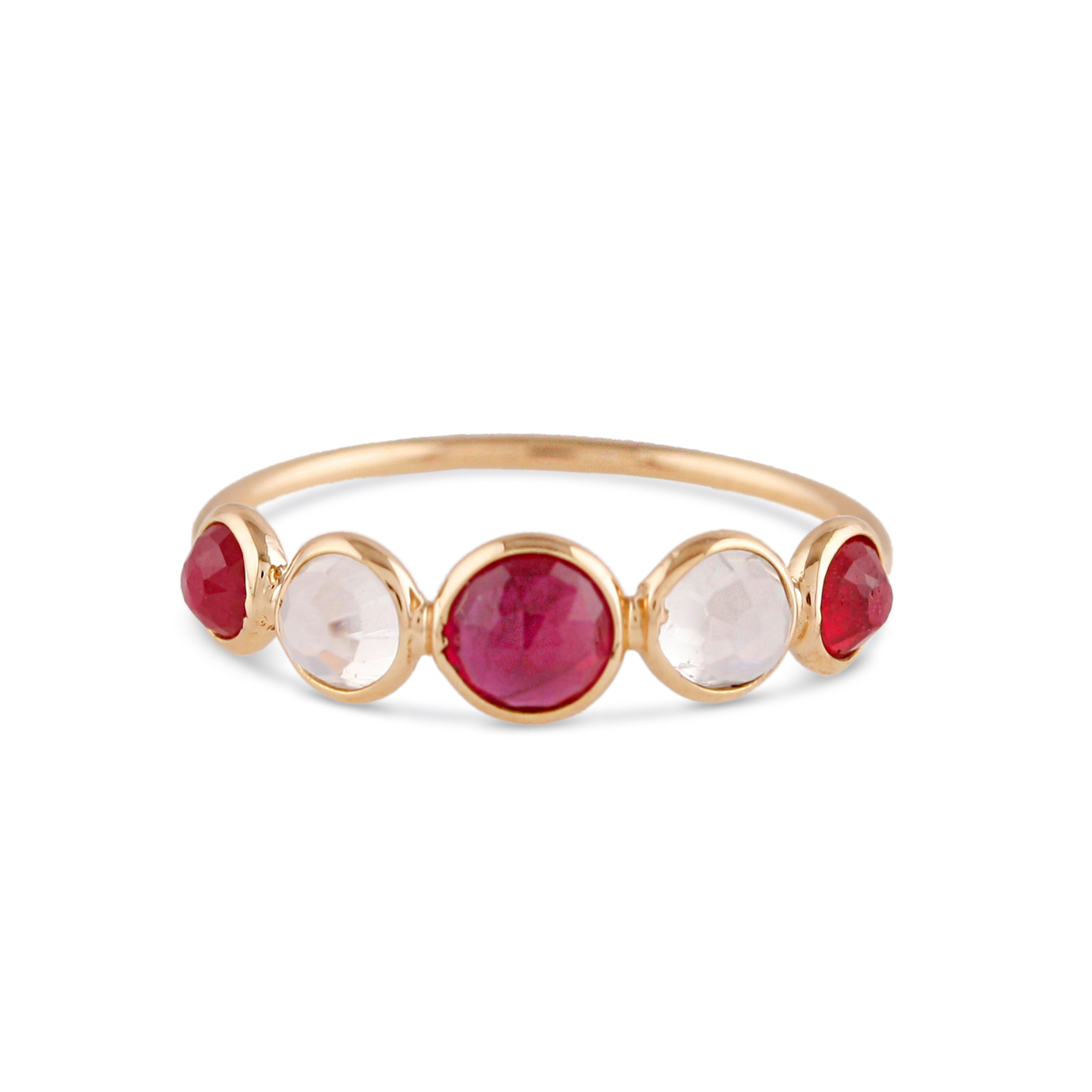Tresor Beautiful Ring feature 2.84 carats of Gemstone. The Ring are an ode to the luxurious yet classic beauty with sparkly gemstones and feminine hues. Their contemporary and modern design make them perfect and versatile to be worn at any occasion. 