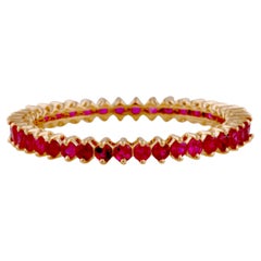 Anillo Rubí Anillo De Oro Amarillo De 18 Quilates