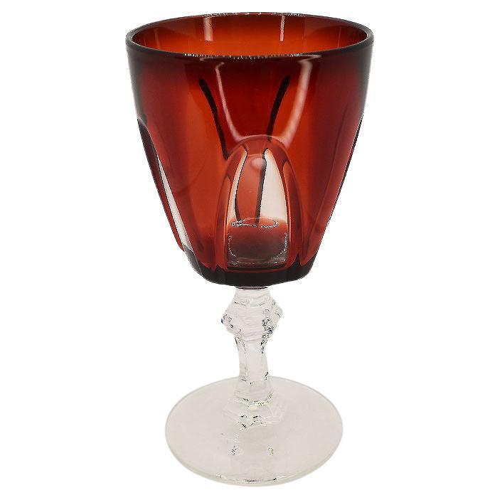 red crystal wine glasses