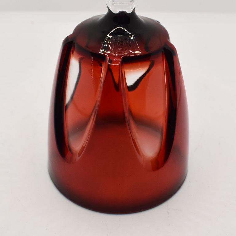 ruby red crystal glassware