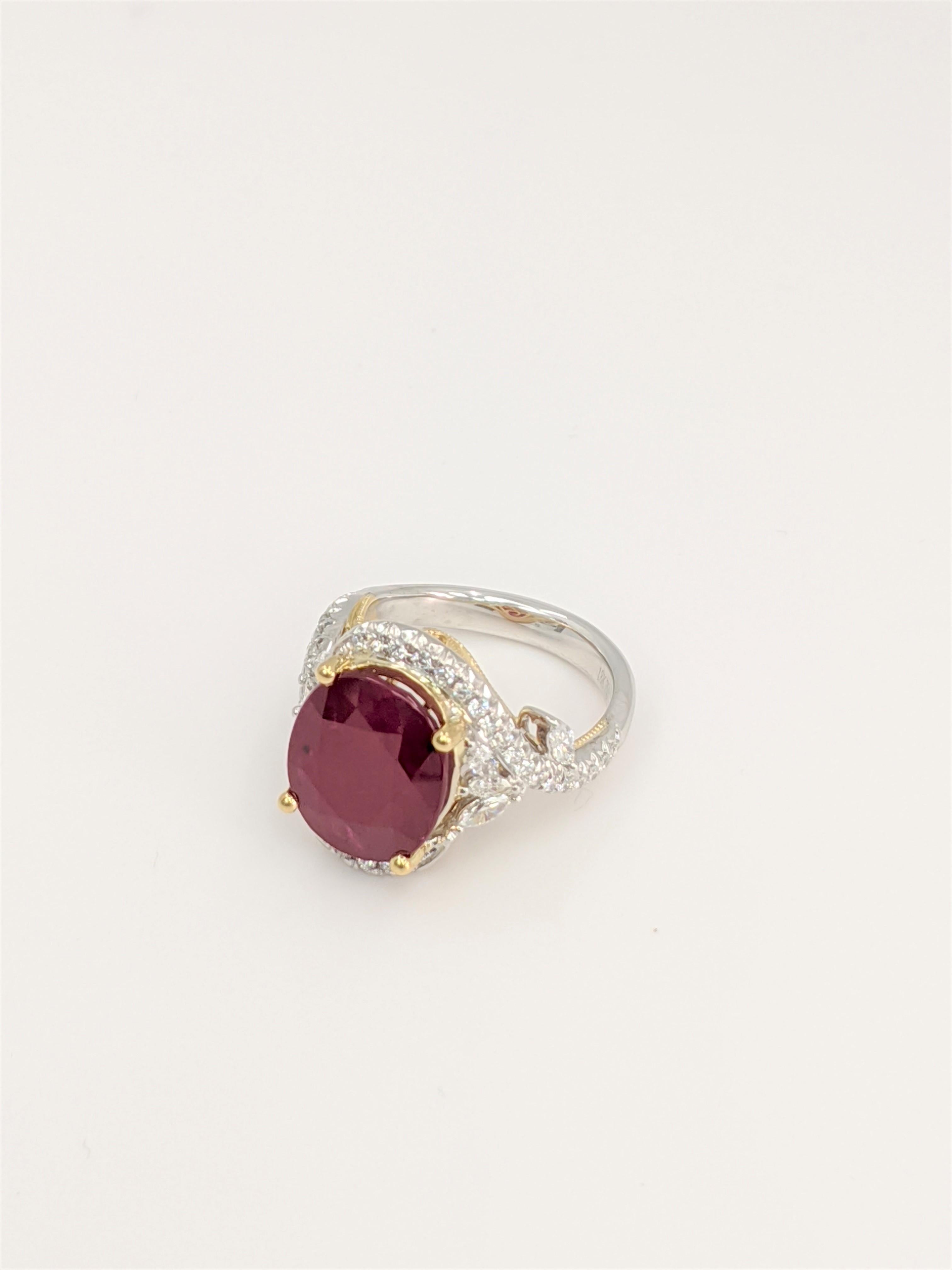 Women's Ruby Red Fancy Diamond Ring