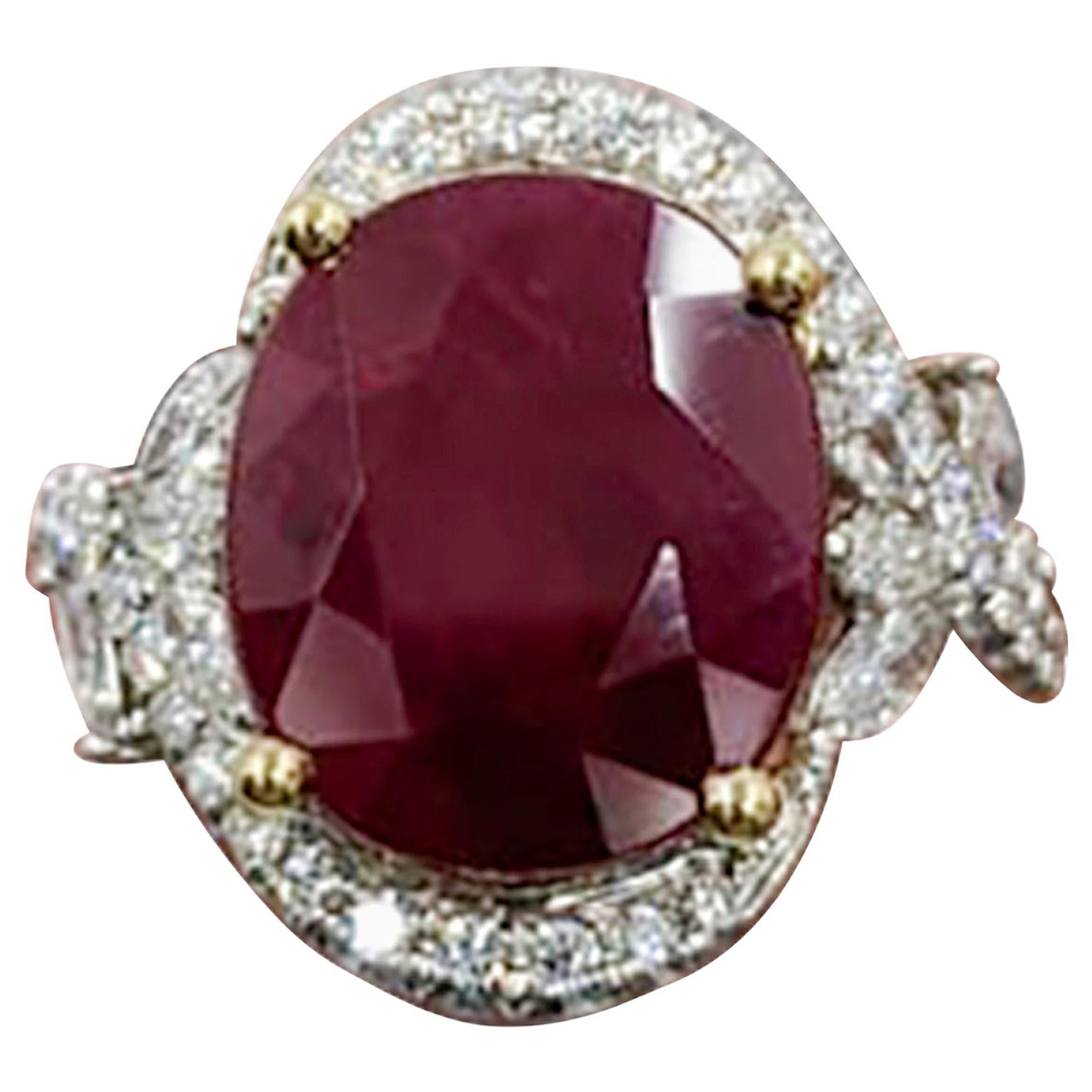 Ruby Red Fancy Diamond Ring