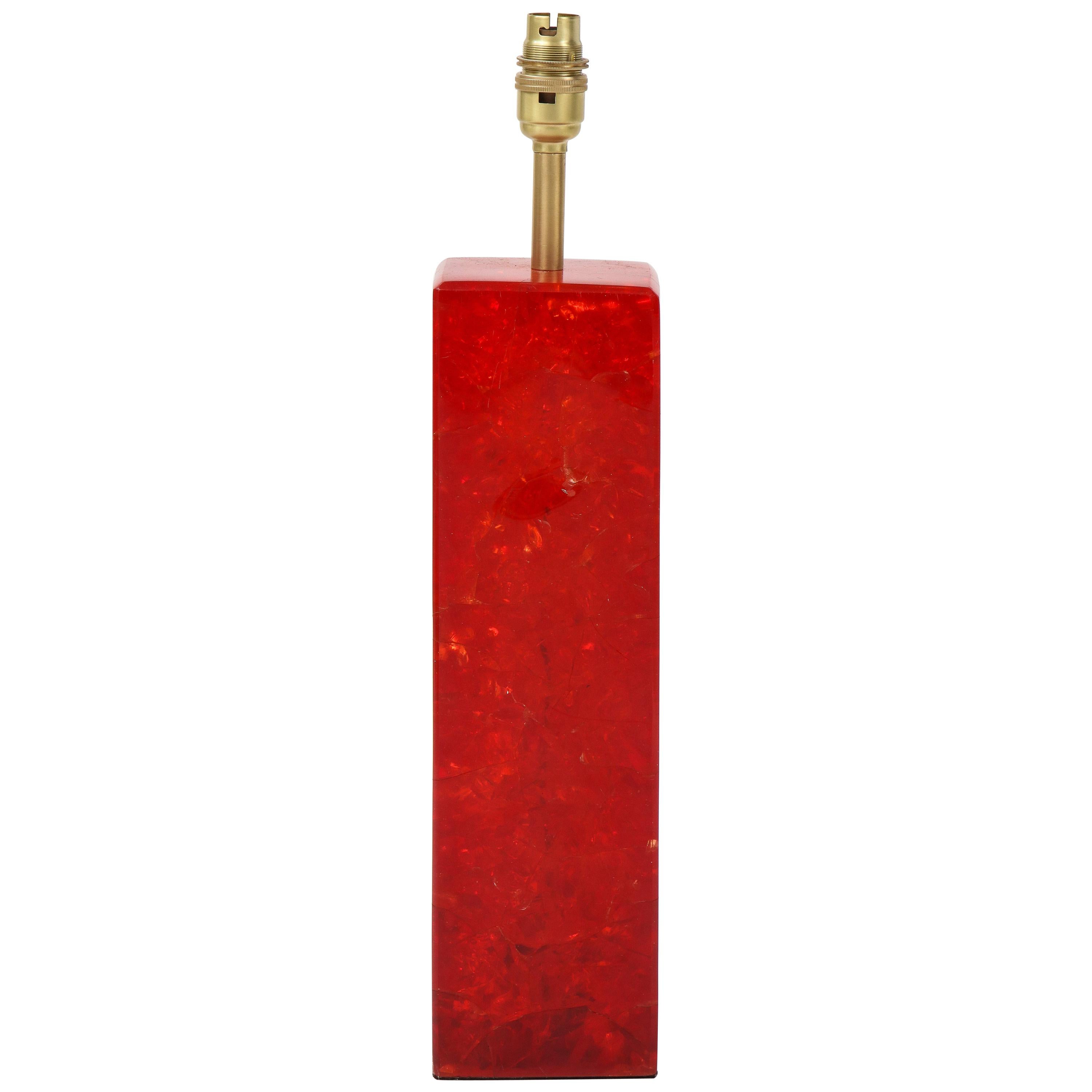 Lampe fractale rouge rubis, Marie-Claude de Fouquieres en vente