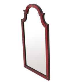 Ruby Red Framed Mirror 33" x 18" Circa 1930s
