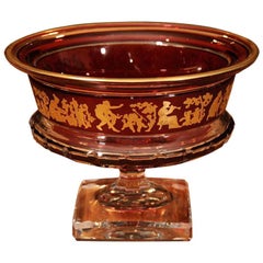 Ruby Red Glass Compote by Val St. Lambert