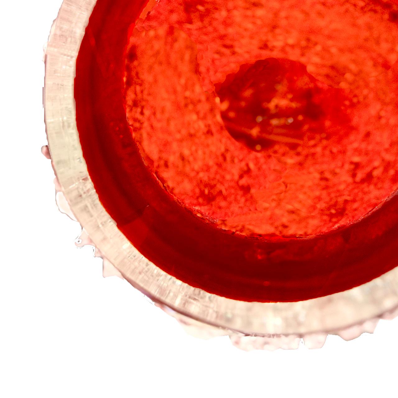 Hand-Crafted Ruby Red Murano Cotisso Glass Vase For Sale