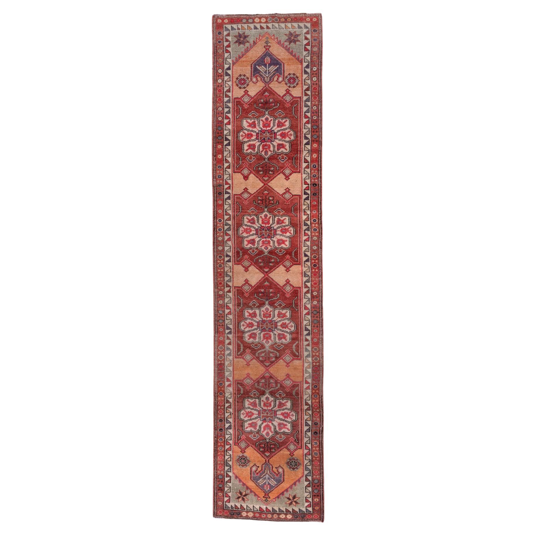 Runner Oushak rosso rubino